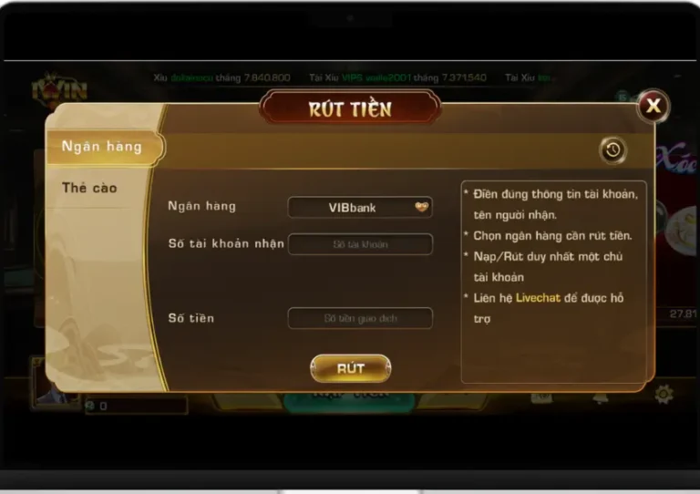 rút tiền iwin